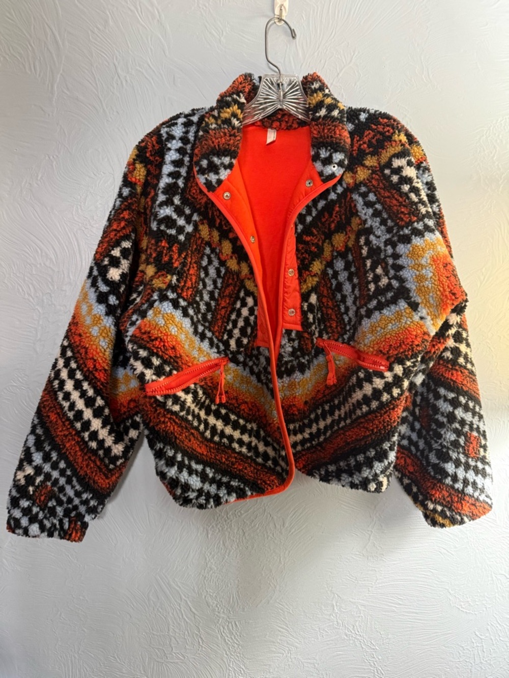Free People hit the slopes printed fleece jacket
